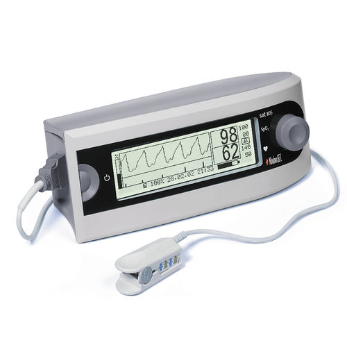 台式脉搏血氧仪 - AEROcheck® sat 805 - HUM - Gesellschaft für Homecare und Medizintechnik - 带独立传感器