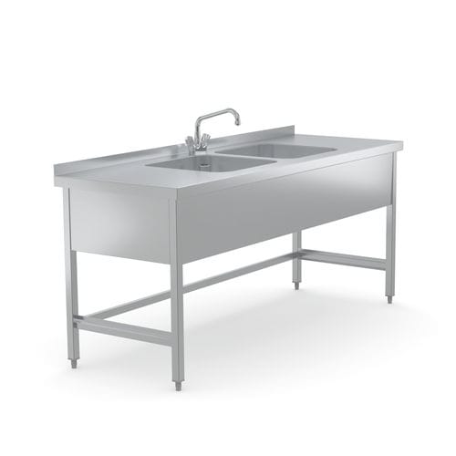 医用水槽 - 7506195 - Hupfer Metallwerke GmbH & Co. KG - 双人位 / 不锈钢 / 高度可调节