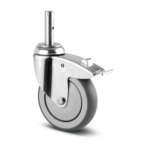 带制动装置轮子 - 014000109 - Hupfer Metallwerke GmbH & Co. KG - 不锈钢 / 旋转