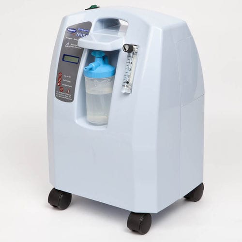 医用氧气浓缩器 - OxyBreath Mini 5 - Kare Medical and Analytical Devices - 带滑轮 / 手提式 / 1个存储罐
