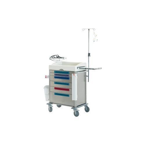 急救推车 - K040 / K - Kenmak Hospital Furnitures  - 用于除颤器 / 垃圾桶 / 不锈钢