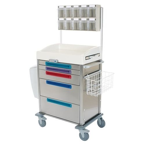 麻醉推车 - K040 / AK - Kenmak Hospital Furnitures  - 用于除颤器 / 垃圾桶 / 不锈钢