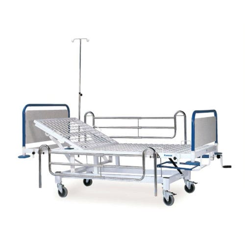 医院病床 - K008 / A - Kenmak Hospital Furnitures  - 手动 / 特伦德伦伯卧位 / 带滑轮