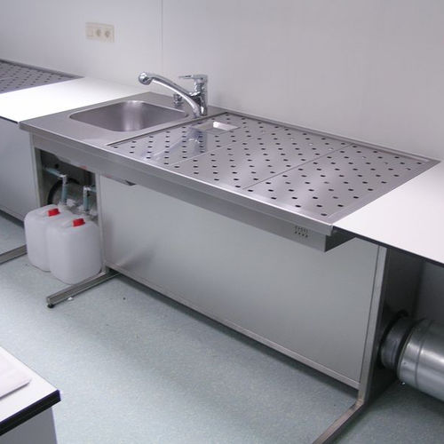 组织病理学实验室工作站 - UCS-1500 - KUGEL medical GmbH & Co. KG/库尔医疗技术 - 用于样本制备 / 带水槽 / 配有下沉式通风设备