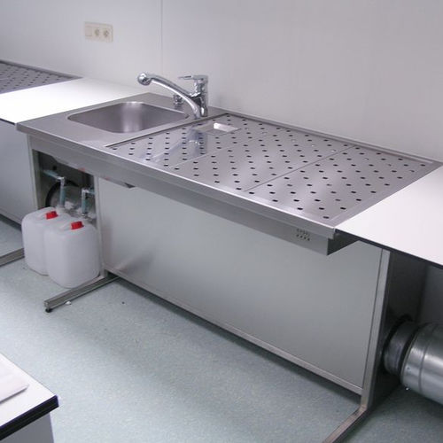 肉眼检查实验室工作站 - UCS-1750 - KUGEL medical GmbH & Co. KG/库尔医疗技术 - 用于样本制备 / 壁挂式 / 带水槽