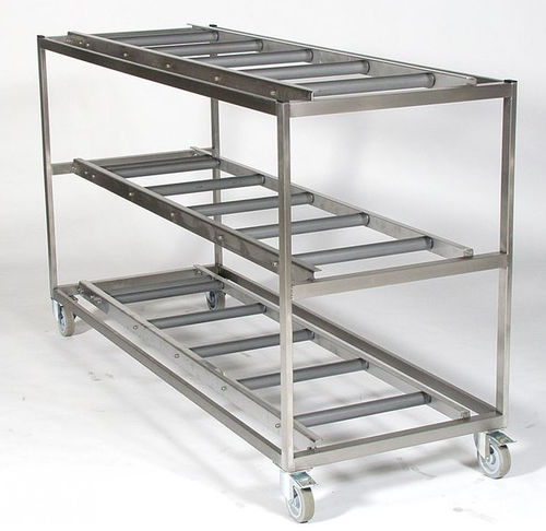 双层搁板货架 - REF 32/750-02 - KUGEL medical GmbH & Co. KG/库尔医疗技术 - 太平间 / 移动式 / 不锈钢