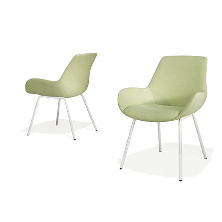候诊室办公椅 - 8600 Lupino - Kusch+Co GmbH - 带扶手 / 可叠放