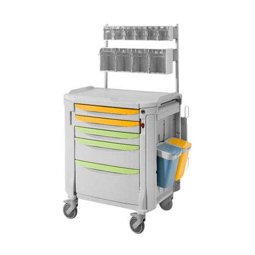 药物推车 - Medtrolley  - Medical Iberica - 5 屉式 / 带有侧边槽 / 移动式