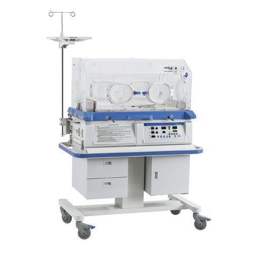 带滑轮保育箱 - YP-970 - Ningbo David Medical Device - 带收纳 / 带4个操作窗口