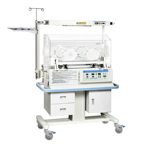 带滑轮保育箱 - YP-90AC - Ningbo David Medical Device - 带光疗灯 / 带收纳 / 带4个操作窗口