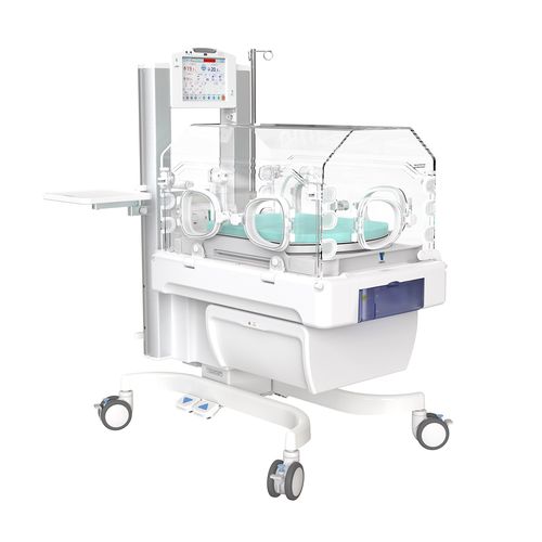 带滑轮保育箱 - YP-2800B - Ningbo David Medical Device - 可调高度 / 带监护仪 / 带收纳