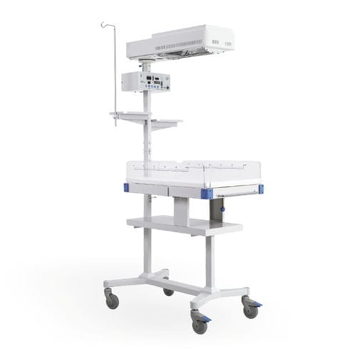 带光疗灯婴儿辐射保暖台 - HKN-90 - Ningbo David Medical Device - 滑轮 / 带定时器 / 带报警器