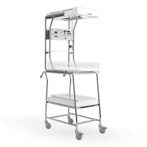 带光疗灯婴儿辐射保暖台 - HKN-2000 - Ningbo David Medical Device - 滑轮 / 带报警器 / 带定时器
