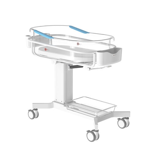 可调高度医用婴儿床 - YC-100B - Ningbo David Medical Device - 倾斜 / 带滑轮 / 带收纳