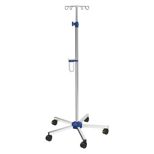 带滑轮输液架 - I-N11222 - provita medical - 4 个钩子 / 不锈钢 / 用于床