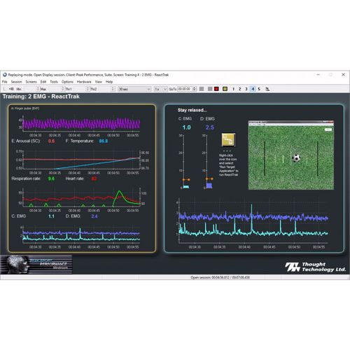 电生理检查软件 - SA8020 - Thought Technology - EMG / 培训 / 评估