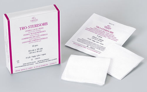 棉质纱布垫 - TRO-STERISORB - Troge Medical  - 无菌