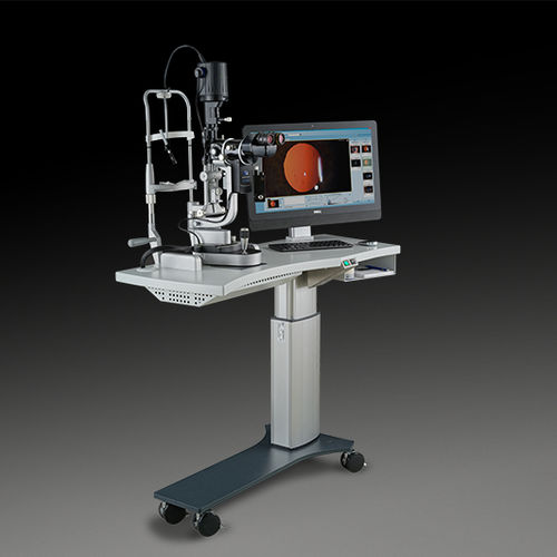 电动眼科仪器台 - HSM 600 - Haag-Streit Diagnostics - 可调高度 / 带滑轮