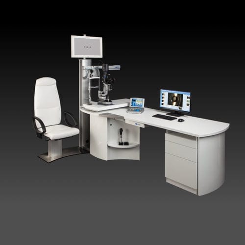 眼科工作站 - HS-1410 - Haag-Streit Diagnostics - 带椅子 / 带搁板 / 带监护仪