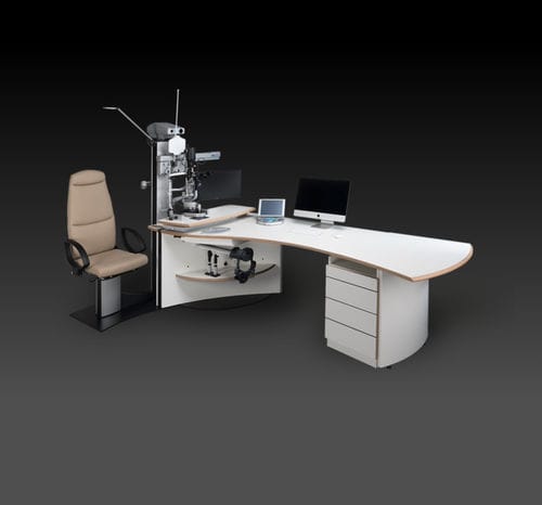 眼科工作站 - HS-2010 - Haag-Streit Diagnostics - 带椅子 / 带照明 / 带监护仪