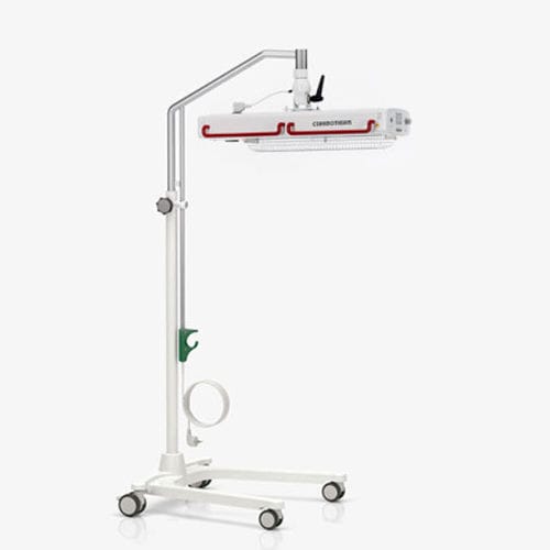 高度可调节新生儿保温灯 - CERAMOTHERM® 3000 - Weyer - 滑轮