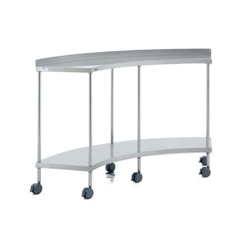 工作桌 - 40200 - Üzümcü Medical Devices - 半圆 / 滑轮 / 不锈钢