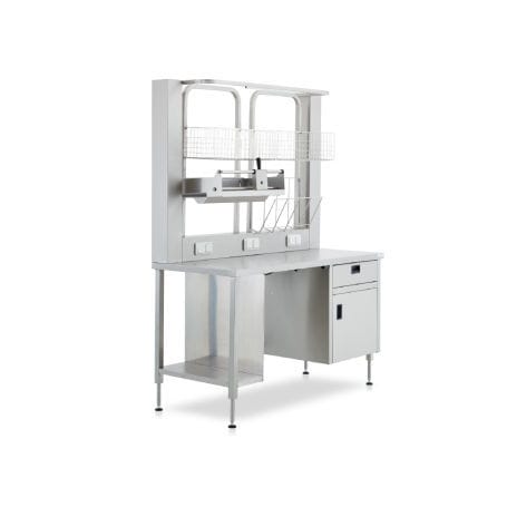 医疗器械包装桌 - 55.1378 - Üzümcü Medical Devices - 长方形 / 不锈钢 / 带抽屉