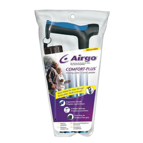 丁字把手行走拐杖 - Airgo&reg; Comfort-Plus - AMG Medical - 折叠