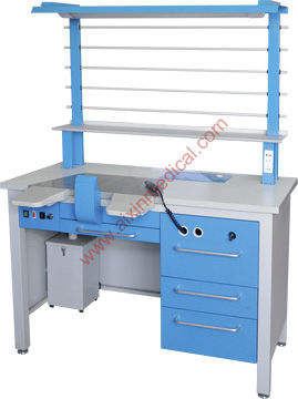 牙科实验室工作台 / 带照明 - AX-JT4 - Aixin Medical Equipment Co.,Ltd   - 带有保护罩 / 自动