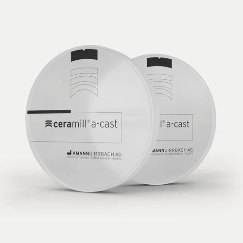 丙烯塑料牙科材料 - Ceramill A-Cast - Amann Girrbach - 亚克力 / 牙齿修复 / CAD/CAM