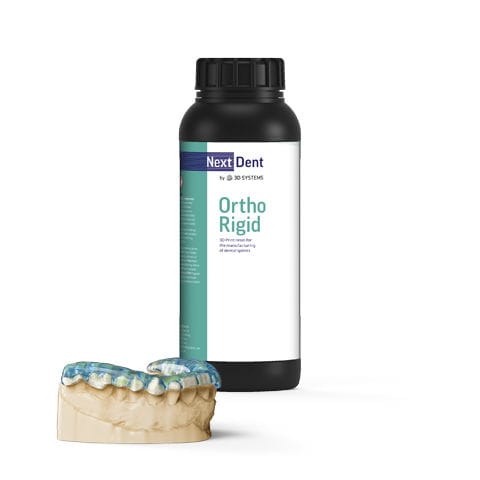 树脂材质牙科材料 - Ortho Rigid - 3D Systems - 用于治疗固定托 / 用于3D打印 / 透明