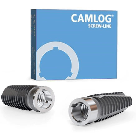 锥形牙齿植入物 - CAMLOG® - CAMLOG Biotechnologies - 钛 / 内部三叶 / 螺杆