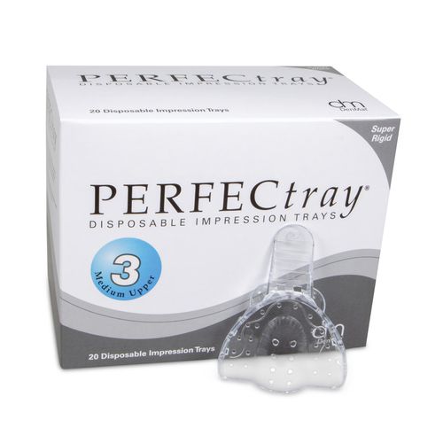 部分牙齿口腔印模托盘 - Perfectray® #3  - DenMat Holdings - 上牙 / 带孔