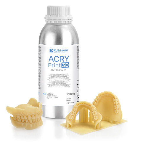 树脂材质牙科材料 - ACRY RU-003 TRY-IN - Ruthinium Group/登士柏西诺德牙科产品 - 用于3D打印 / 光聚合 / 生物相容性
