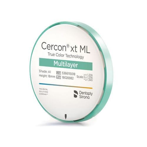 氧化锆牙科材料 - Cercon xt ML - DENTSPLY MAILLEFER/登士柏迈斐 - 锆 / 铣削 / 半透明
