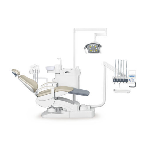 带椅子牙科治疗设备 - AL-388S2 - Foshan Anle Medical Apparatus - 具有活动头枕 / 带卫生系统 / 带器械架
