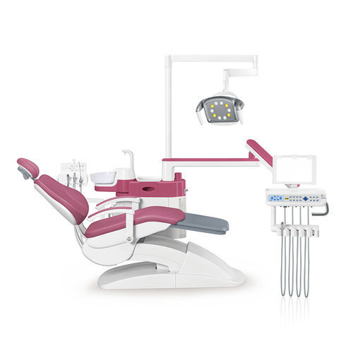 带椅子牙科治疗设备 - AL-388S4 - Foshan Anle Medical Apparatus - 具有活动头枕 / 带卫生系统 / 带器械架