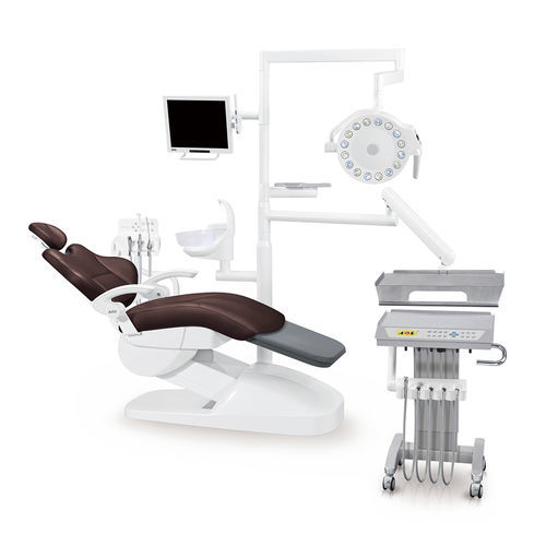 带椅子牙科治疗设备 - AL-398HB - Foshan Anle Medical Apparatus - 具有活动头枕 / 带监护仪 / 带卫生系统