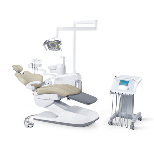 带椅子牙科治疗设备 - AL-388SB - Foshan Anle Medical Apparatus - 具有活动头枕 / 带卫生系统 / 带器械架