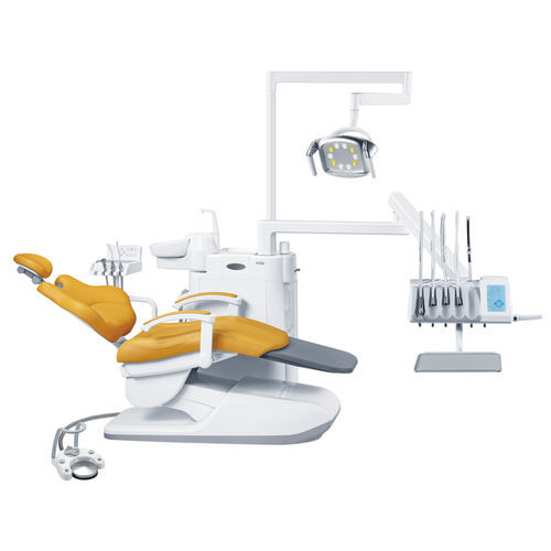 带椅子牙科治疗设备 - AL-388SC  - Foshan Anle Medical Apparatus - 具有活动头枕 / 带卫生系统 / 带器械架