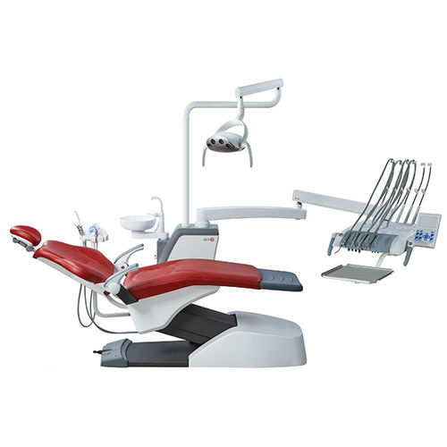 带电动椅牙科治疗设备 - KLT-6220 S6 - Foshan Roson Medical Instrument - 具有活动头枕 / 带卫生系统 / 带器械架