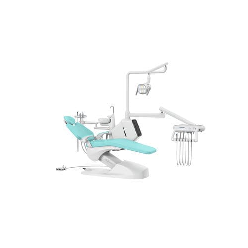 带电动椅牙科治疗设备 - KLT-6220 A3S - Foshan Roson Medical Instrument - 具有活动头枕 / 带卫生系统 / 带器械架