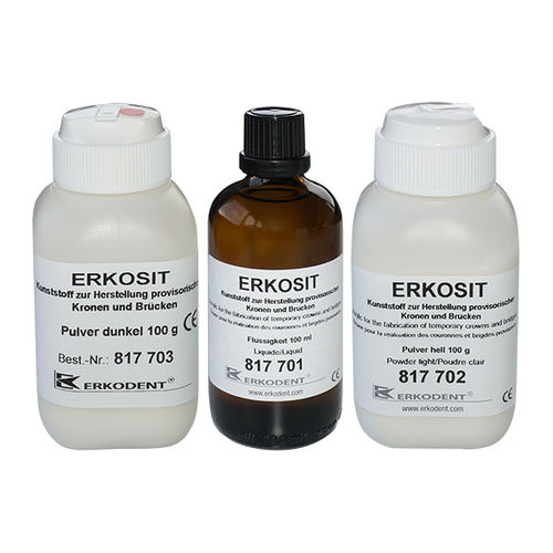 丙烯塑料牙科材料 - Erkosit - ERKODENT Erich Kopp - 牙齿修复 / 粉末 / 临时