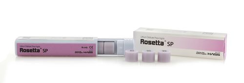 玻璃陶瓷牙科材料 - Rosetta® SP - HASS CORP   - 焦硅酸锂 / 用于牙嵌 / 用于牙贴面