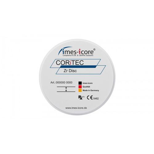 二氧化锆牙科材料 - CORiTEC® ZR DISC - imes-icore GmbH - 牙齿修复 / 铣削 / 高透明