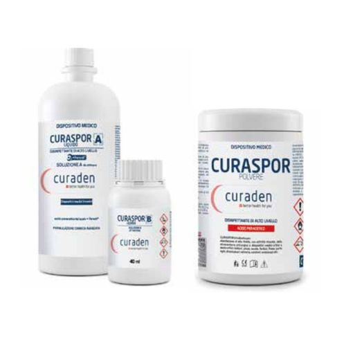 医疗器械抗菌剂 - CURASPOR - INDUSTRIA ZINGARDI SRL   - 液体 / 1000毫升 / 酸基