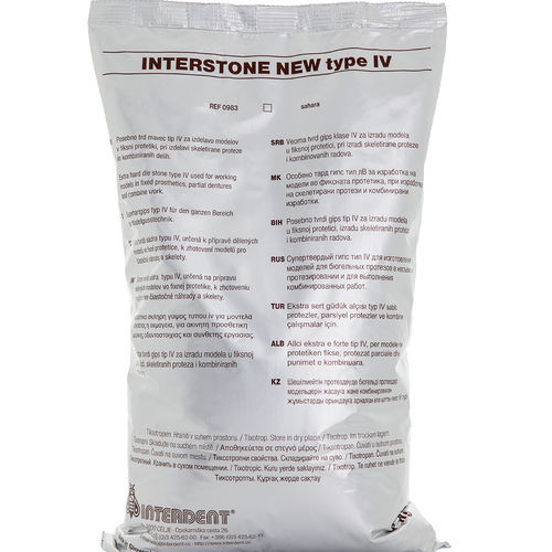 石膏牙科材料 - INTERSTONE NEW TIP IV - Interdent - 牙齿修复 / 牙科实验室 / 粉末
