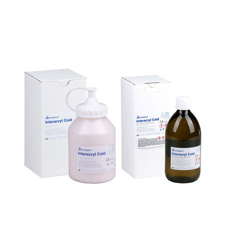 丙烯塑料牙科材料 - INTERACRYL COLD - Interdent - 牙齿修复 / 粉末 / 液体