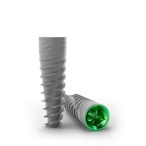 锥形牙齿植入物 - JDEvolution Plus - JDENTALCARE SRL   - 钛 / 内六角形 / 直线型