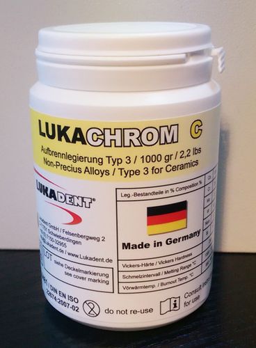 合金牙科材料 - Lukachrom C - LUKADENT - 牙齿修复